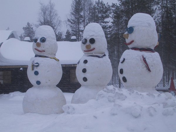 Новосибирцы сделали первых снеговиков в этом сезоне в праздничные выходные