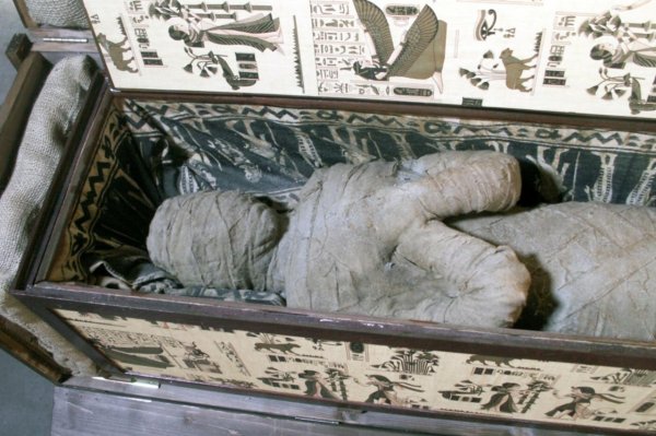 Ученые обнародовали секретные видеоматериалы о вскрытии гробницы мумии инопланетянина