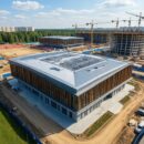 В Балашихе завершили монтаж кровли физкультурно-оздоровительного комплекса