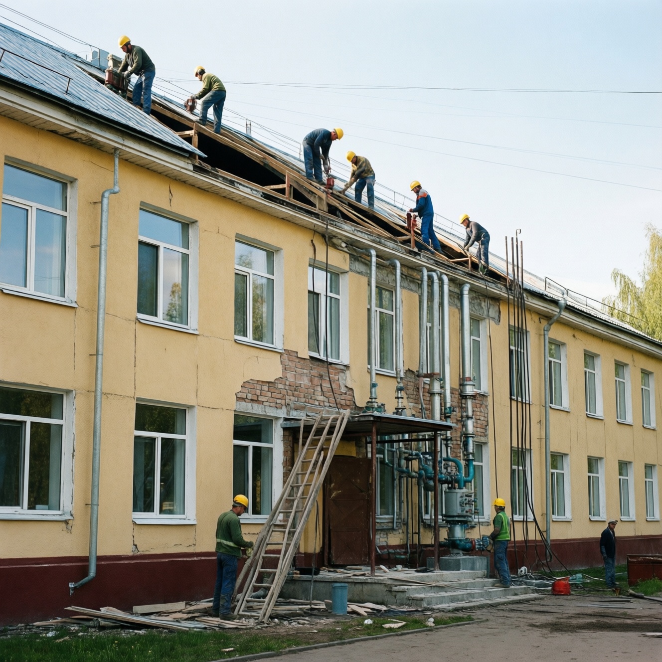 Капитальный ремонт школы-интерната в Королеве: обновят кровлю, сети и фасад Капитальный ремонт школы-интерната в Королеве: обновят кровлю, сети и фасад